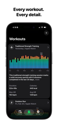 SweatCount - Workout Calendar Screenshot 4 of 6