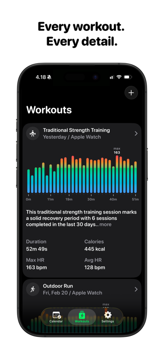 SweatCount - Workout Calendar Screenshot 4 of 6