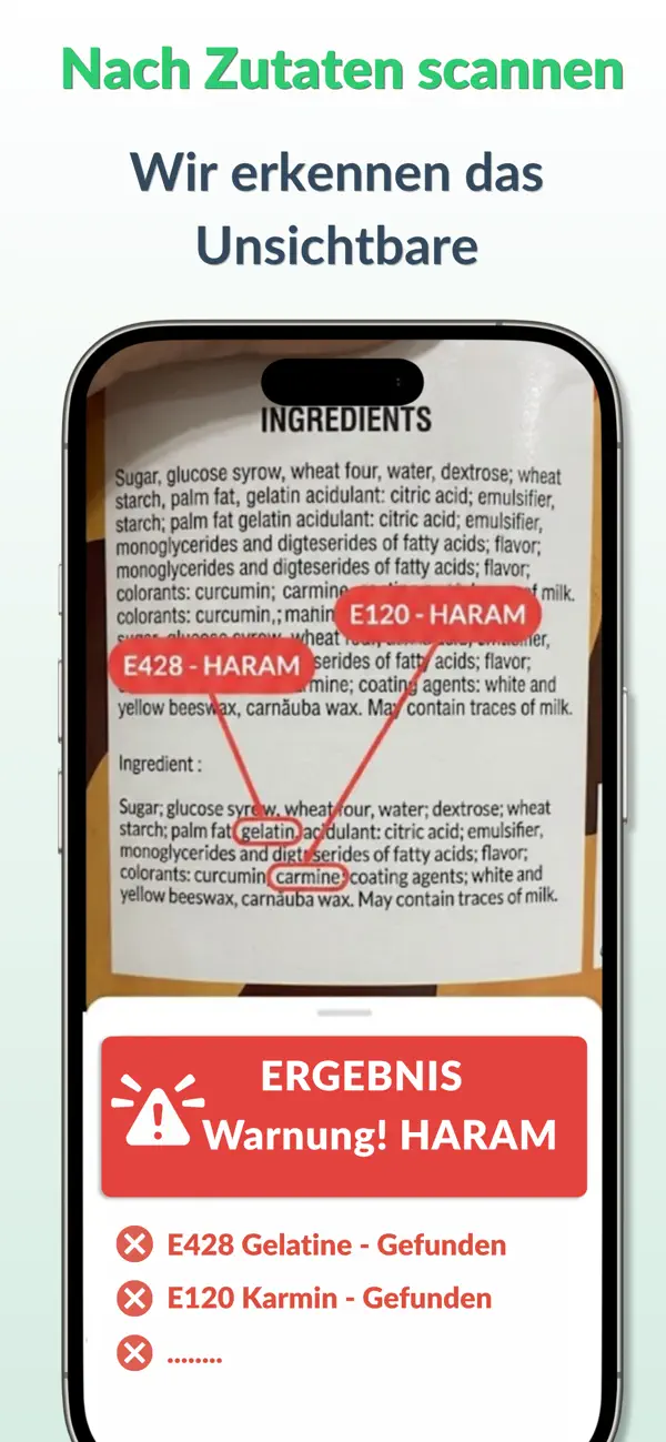 Halal Scanner | Haram Prüfer iPhone App Screenshot 2 – Lifestyle