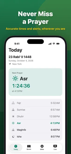 PrayerTimes & Quran & Qibla screenshot 2