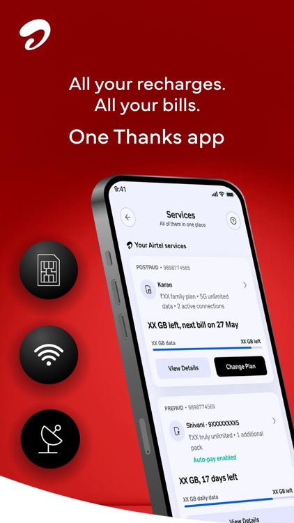 Airtel Thanks: Recharge & Bank