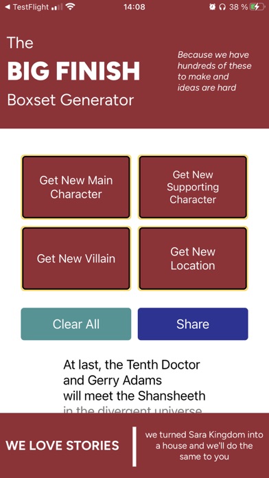 Big Finish Boxset Generator Screenshot