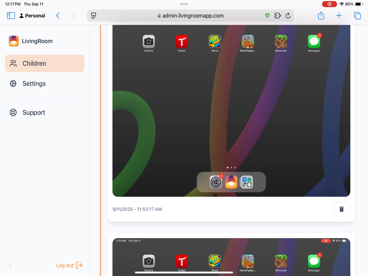 iPad screenshot
