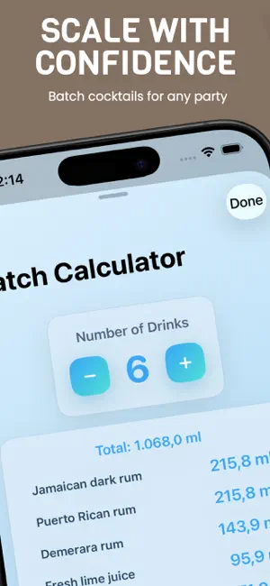 Cocktail Calculator Pro screenshot 3