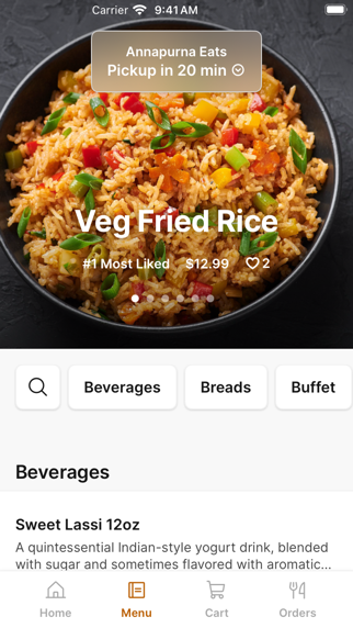 Annapurna To Go iPhone screenshot 2 - Food & Drink app