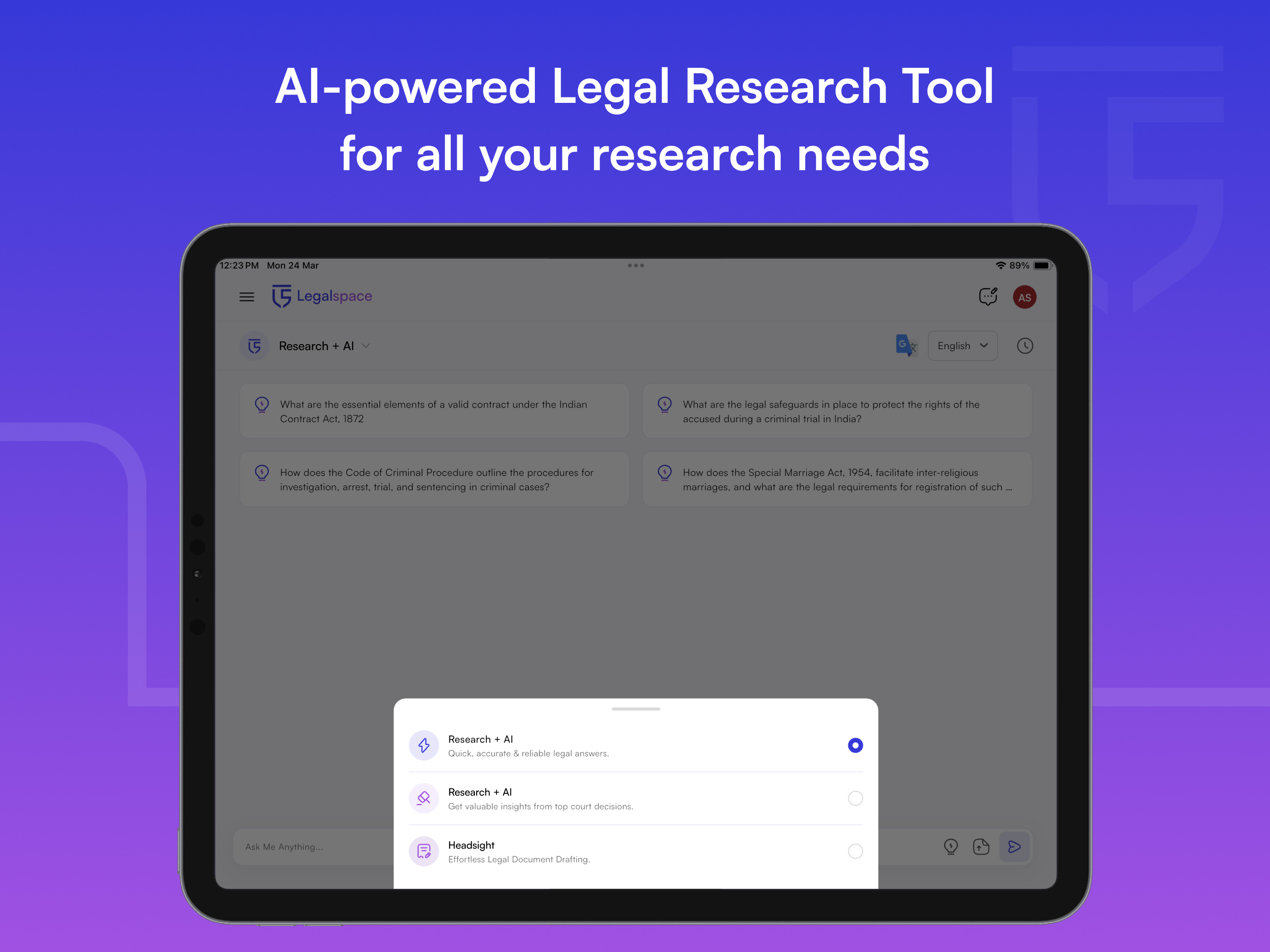 Legalspace.ai: Research & Work