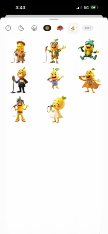Singing Lemon Stickers iPhone screenshot