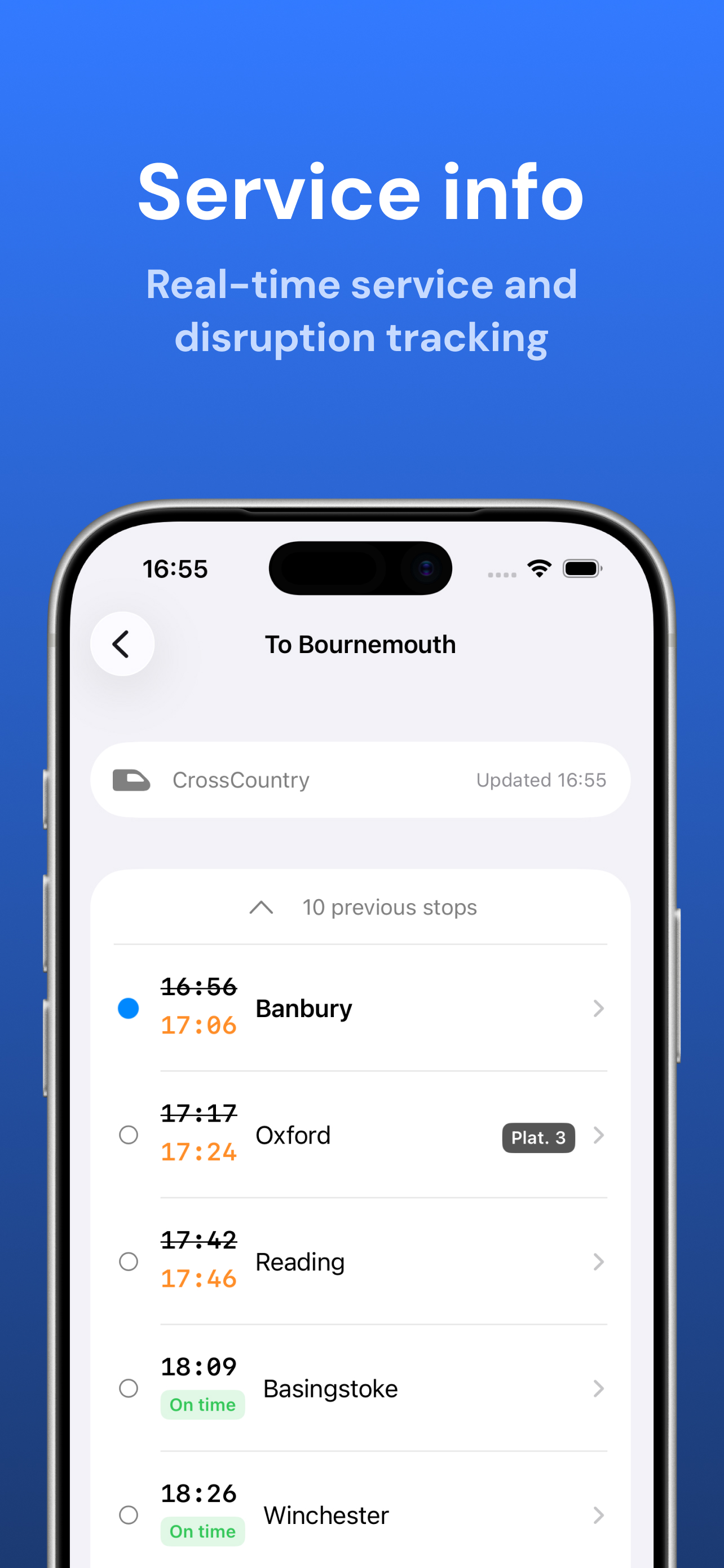 Ontime | Live train times screenshot 2