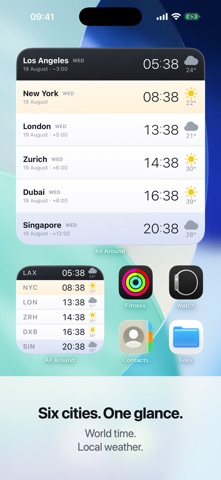 All Around World Clock Weather Screenshot 1 of 4
