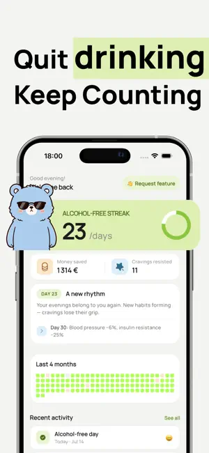 SoberBear: Quit Drinking screenshot 1