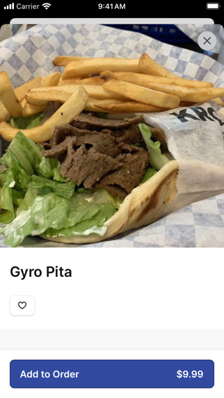 Niro's Gyros iPhone screenshot 3 - Food & Drink app