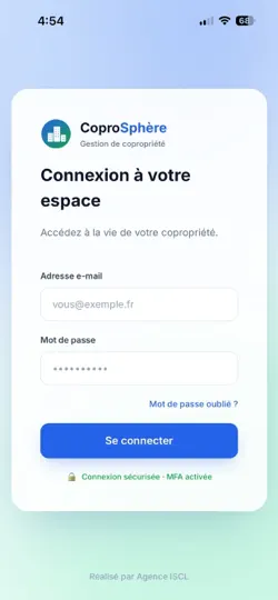Captura de pantalla de CoproSphère en iPhone 1