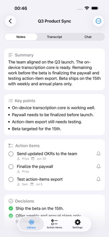 AI Audio Summarizer - Notably Screenshot 3 of 5