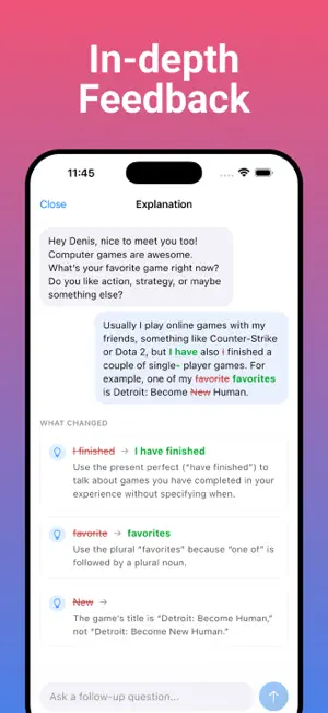 Chatty - English Tutor screenshot 3