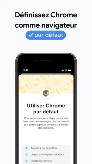 Capture d'écran de Google Chrome sur iPhone 10