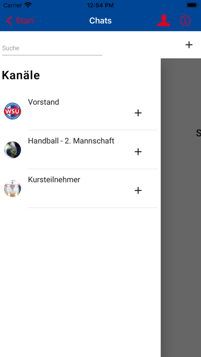 Warendorfer Sportunion e.V. Screenshot