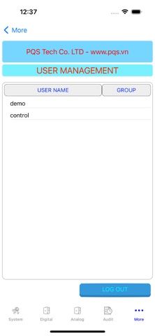 PQS IoT screenshot