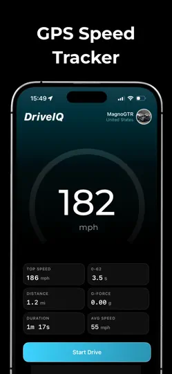 Скриншот DriveIQ: GPS Speed Tracker на iPhone 1