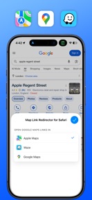 Map Link Redirector for Safari screenshot
