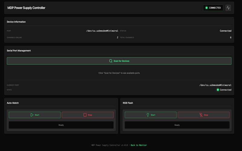 MDP Power Supply Controller screenshot