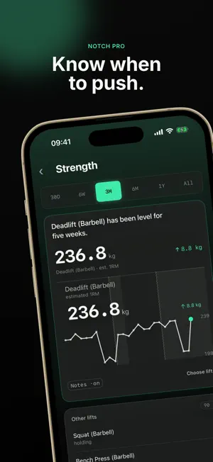 NotchLift - Simple Workout Log screenshot 1