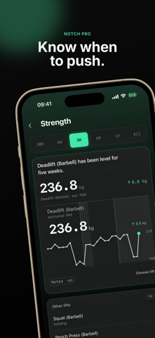 NotchLift - Simple Workout Log iPhone screenshot