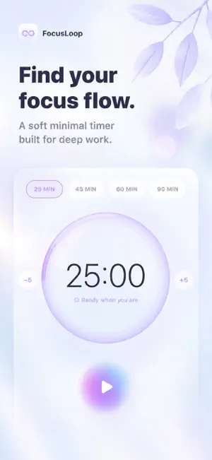 Focusloop: Deep Focus Timer screenshot 1