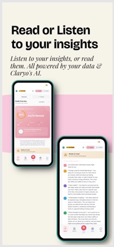 Claryo: Health & Wealth Data screenshot