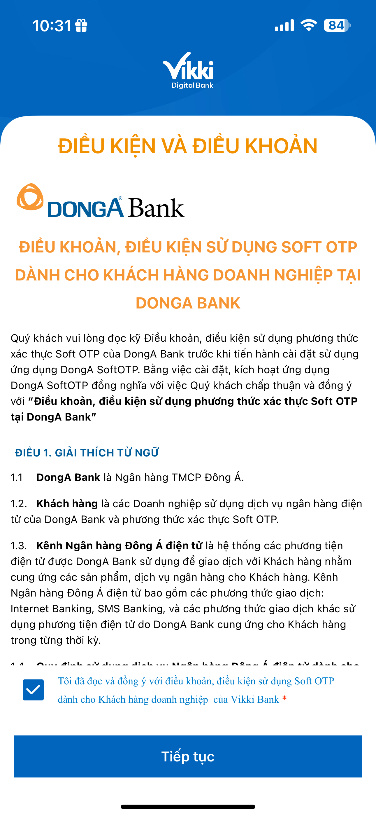 Vikki Bank SoftOTP