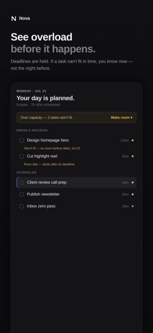 Nova: AI Planner Screenshot 3 of 5