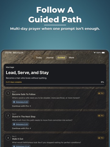 Forged: Prayer Journal For Men iPad screenshot