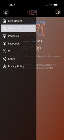 Jamestown 107.1 screenshot