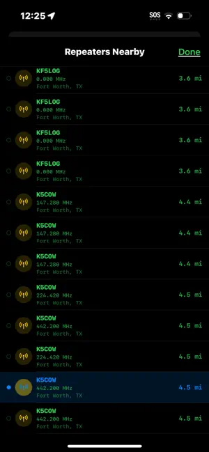 HamRadar screenshot 1