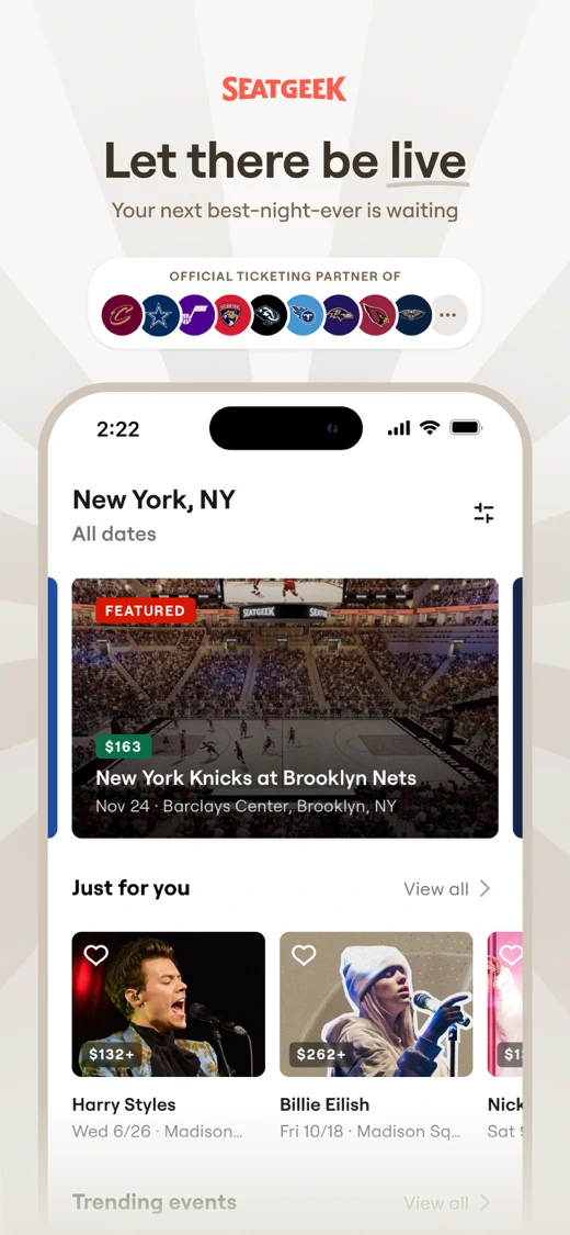 SeatGeek - Buy Event Tickets screenshot 1