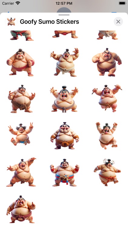 Goofy Sumo Stickers