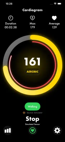 Screenshot von Cardiogram - HR Monitor auf dem iPhone 2