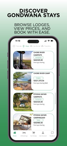 Gondwana Namibia Bookings Screenshot 2 of 3