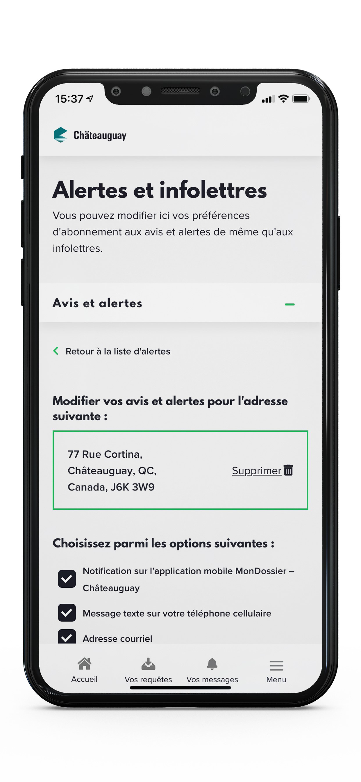 Châteauguay – MonDossier