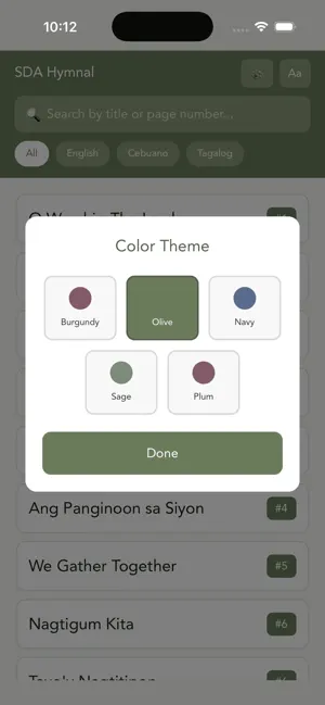 SDA Hymnal: PH Edition iPhone screenshot 2