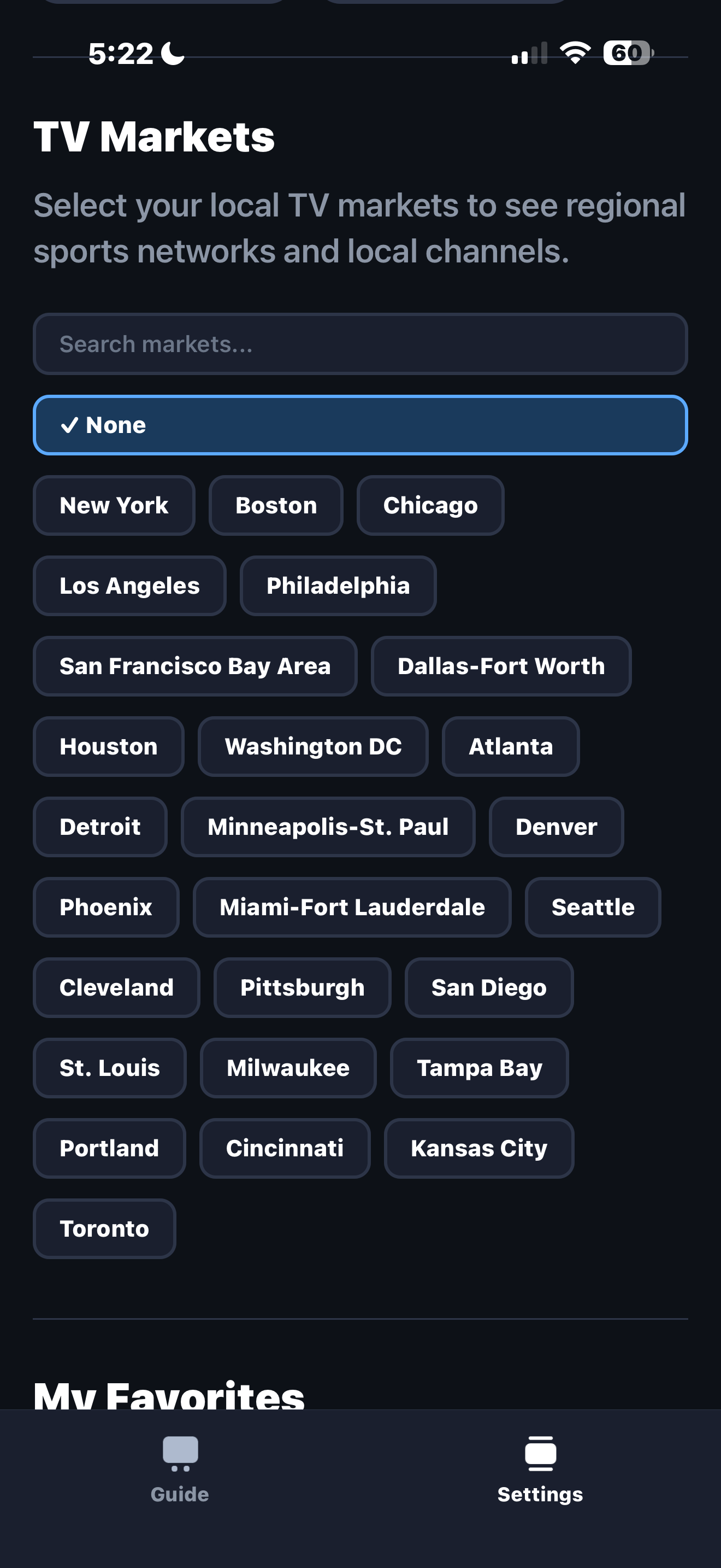 Lineup - Live Sports TV Guide