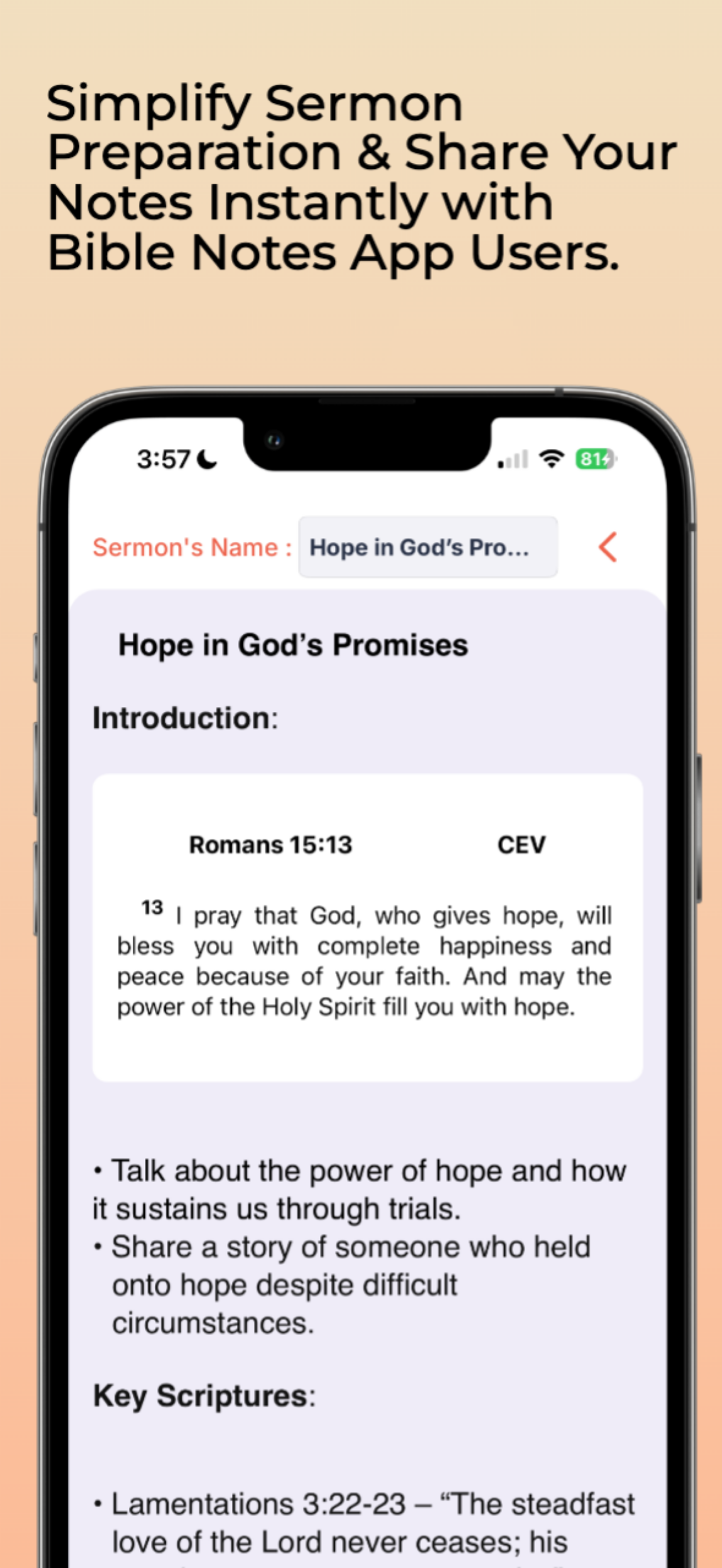 Pastor Notes App