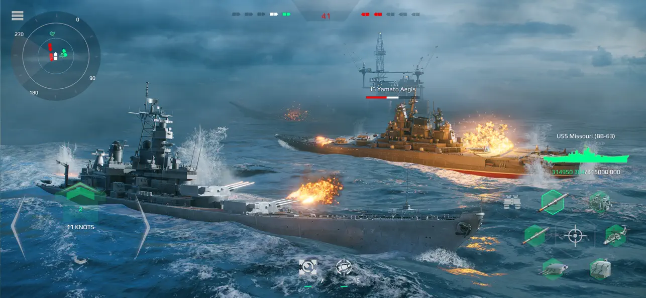 Modern Warships: Naval Battles iOS Mod IPA screenshot 3 - iOS game interface