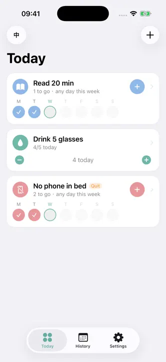 Lento: Weekly Habits screenshot 1