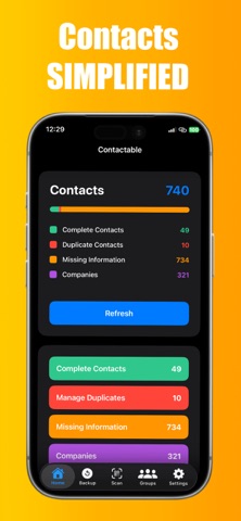 Contactable screenshot