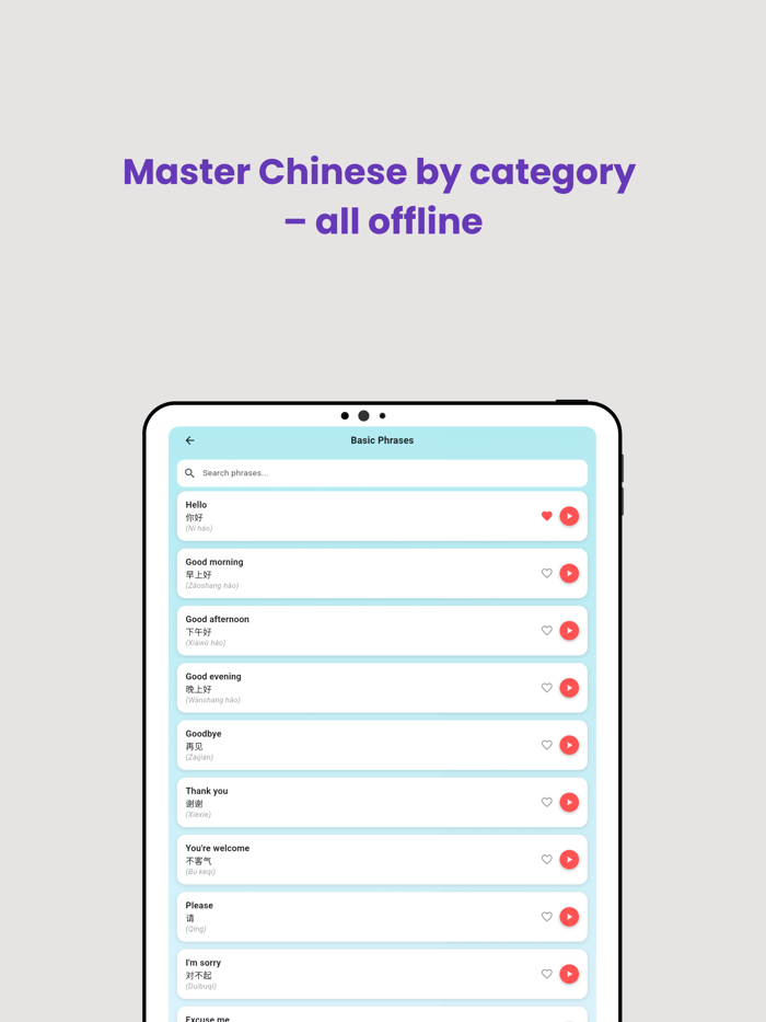 Chinese Phrasebook for Travel