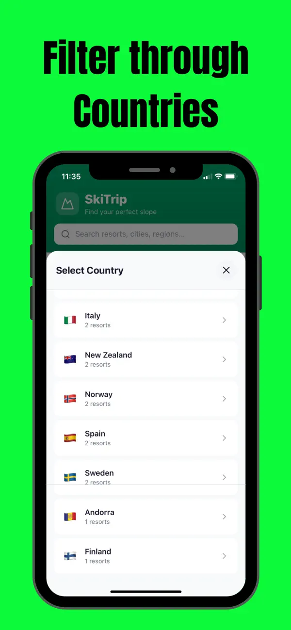Screenshot #2 pour Global Ski Resort Finder