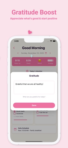 Morning Routine Evening Diary iPhone screenshot