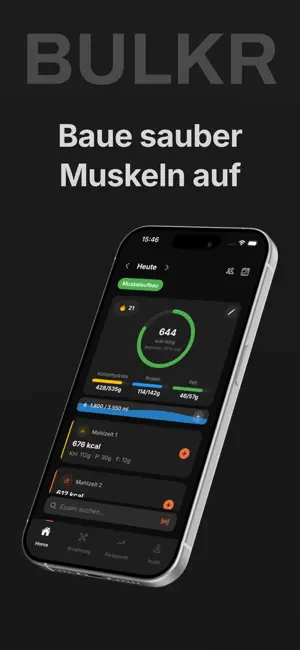 BULKR: Kalorienzähler iPhone screenshot 1