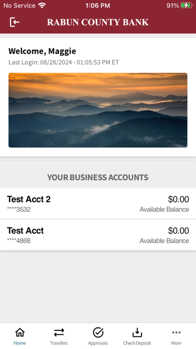 RCB Business Banking Screenshot