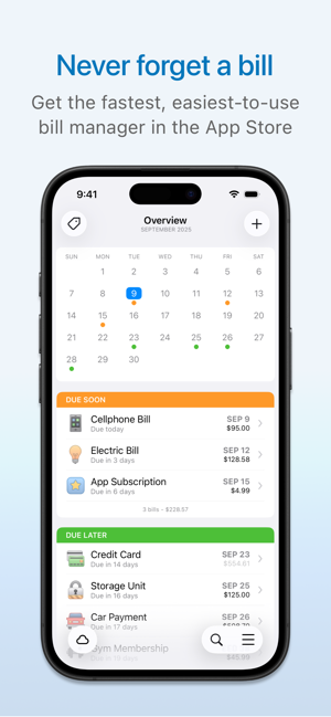 Chronicle - Bill Organizer Screenshot